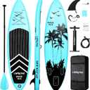 SUP Inflatable Stand Up Paddle Board 10'6" Ultra-Light Thick Paddleboard for All Skill Levels ISUP Paddle Board with Accessories, 10/6 Inflatable Paddle Boards for Adults & Youth