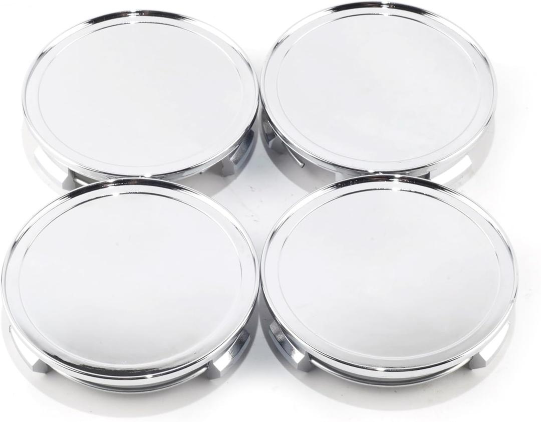 RTRHINOTUNING 4pcs Wheel Center Caps Compatible with Mercedes Benz S300 S350 S600 e350 C240 Honda Ford Hub Caps, OD:75mm(2.95"), ID: 69mm(2.72") Rim Caps (Chrome)
