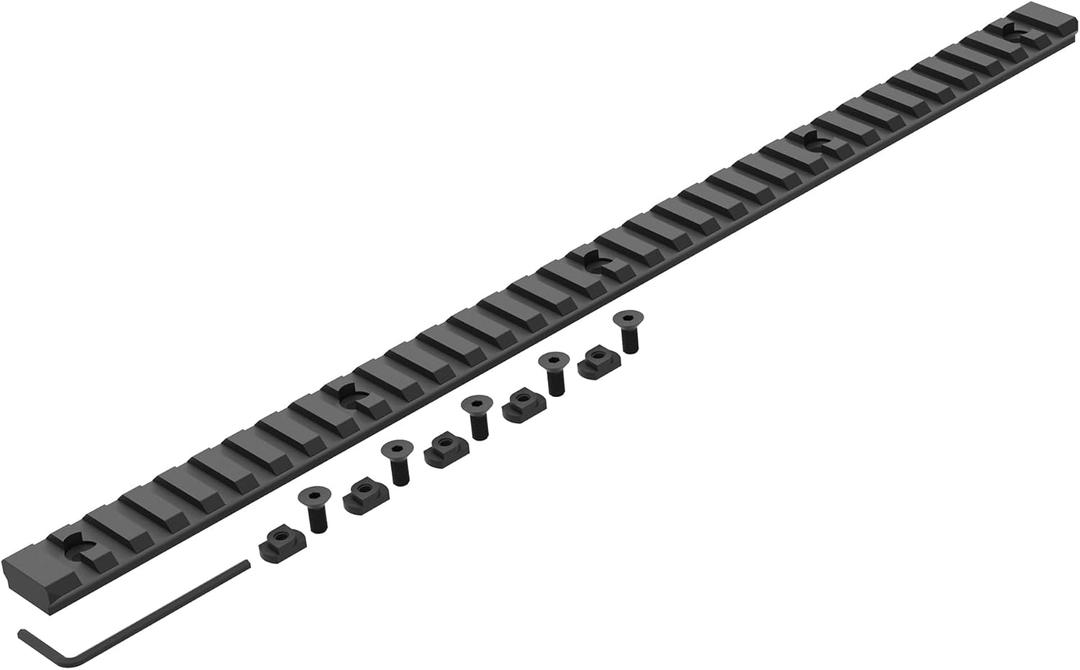 34-Slot Aluminum 14 Inch Long Mlok Picatinny Rail Mount, 5 T-Nuts & 5 Screws & Hex Wrench Included (MK34)