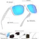 Kids Polarized Sunglasses Age 3-12 Toddler Shades for Boys Girls,Durable Sun Glasses with UV Protection (3pack-black+black/Blue+white/Blue)