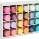 Bright Creations Paint Bottle Organizer with 28 Compartments for Artists Craft Supply Storage, Artwork, Drawing, and Painting (White, 12.5 x 3.5 x 7.4 Inches)