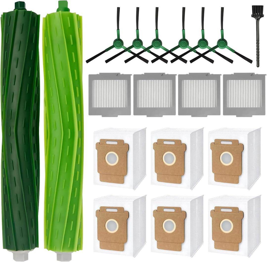 705 Replacement Parts for iRobot Roomba Max 705 Vac/Plus 504 Vac Robot, for Roomba Max 705 Vac Accessories Kit: 2 Main Brush, 6 Side Brush, 6 Dust Bag, 4 Filter(Only Vac, Not for Combo)