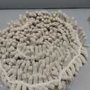 LOCHAS Luxury Bathroom Rug Shaggy Bath Mat 24 x 48 Inch, Washable Non Slip Bath Rugs for Bathroom Shower, Soft Plush Chenille Absorbent Carpets Mats, Beige