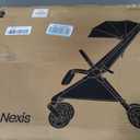 Mompush Nexis Carbon Travel Stroller, Ultra-Lightweight 11.5 lbs, Compact & Airplane Carry-On Approved, One-Second Auto-Fold, One-Hand Full Recline, from Birth to 50 lbs, JPMA Certified, Black