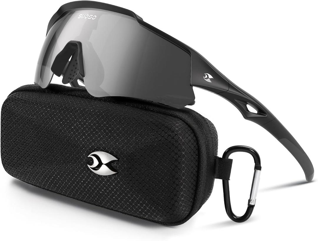 Sports Polarized Sunglasses for Men: Womens Cycling Sun Glasses UV400 Protection Goggles for Baseball Running