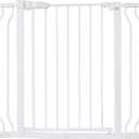 BalanceFrom Easy Walk-Thru Baby and Pet Safety Gate with Hold-Open and Auto-Close  Adjustable Steel Barrier for Stairs, Doorways, and Hallways, No Drilling Installation (30-inch Tall, White)