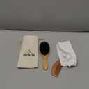 Belula 100% Boar Bristle Hair Brush Set (Medium). Soft Natural Bristles for Thin and Fine Hair. Restore Shine And Texture. Wooden Comb, Travel Bag and Spa Headband Included!