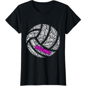 Volleyball Shirt Sayings Gift for Teen Girls and Women T-Shirt, S