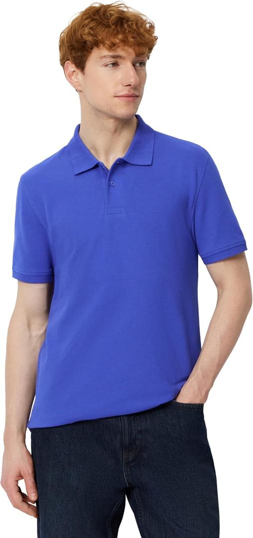 Amazon Essentials Men's Short Sleeve Slim-Fit Cotton Pique Polo Shirt, Breathable Collared, XL