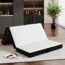GEMBED Tri-Fold Memory Foam Mattress Twin - 4 Inch Portable Folding Mattress with Handle & Washable Cover, Floor Bed with Non-Slip Base, Space-Saving for Room, Travel, Guest Bed, RV, 75"x38"x4"
