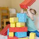 Melissa & Doug Jumbo Cardboard Blocks Building Set (40 pc) - Lightweight Building Toys and Montessori Toys for Toddlers and Preschool Learning Activities, 40 Piece