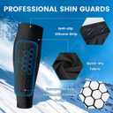Soccer Shin Guards Ski Guards Gel Pads Shin Defender Shin Guards for Kids Youth Adult, Calf Compression Sleeve with Honeycomb Pads for Football & Skiing