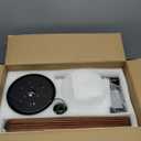 42" Lighted Ceiling Fan, Solid Wood Ceiling Fan, with Remote Control and DC Motor, 5 Blades, Suitable for Living Rooms, Bedrooms, Farmhouses, Hallways, Indoor and Outdoor Ceiling Fans - Black + Walnut