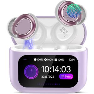 Sleep Earbuds Light-Weight Headphones, 48H Playtime with Charging Case, Mini Sleep Headphones Bluetooth in Ear Small Design for Side Sleepers, Lavender