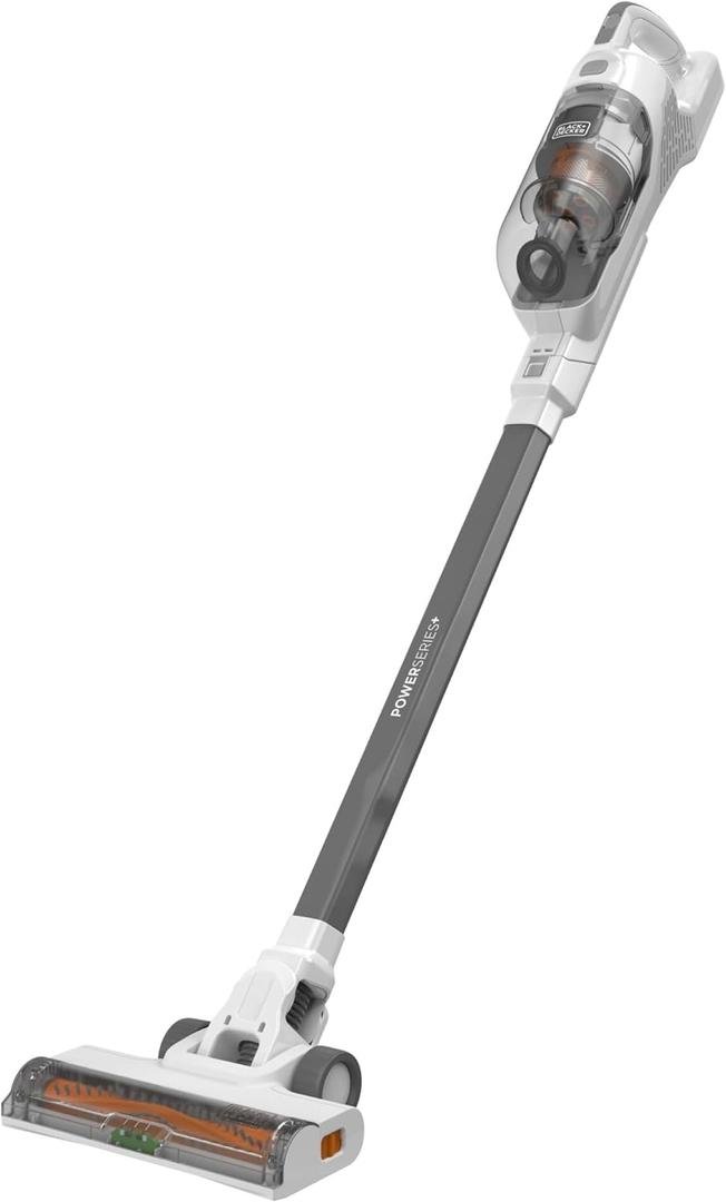 BLACK+DECKER POWERSERIES+ 20V MAX Cordless Stick Vacuum Cleaner with LED Floor Lights, Lightweight, Multi-Surface (BHFEA520J) , Gray
