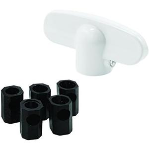 Prime-Line H 3892 Operator Tee Handle, 1-1/8 In. x 2-3/8 In., Diecast, White, Universal (2 Pack)