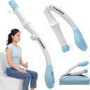 Wefaner Foldable Toilet Aid, 15.6 Long Comfort Wipe Wand Bottom Buddy Toilet Self Tissue Aids for Toileting, Self Help Wipe Butt for Overweight Limited Mobility,Elderly, Pregnancy