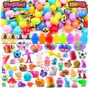 150 PCS Prefilled Easter Eggs with Toys,Filled Easter Eggs with Toys Inside,Easter Basket Stuffers for Kids,Prefilled Eggs for Easter Egg Hunt,Easter Party Favors for Kids Classroom Prizes