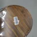 Round Wood Tray, Acacia Wooden Decorative Serving Tray for Coffee Table and Home Decor, Wooden Appetizer Charcuterie Board for Kitchen Countertop (13.8 inch)