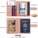 Melsbrinna Rfid Passport Holder for Travel women/Men, Cute Passport Wallet Rfid Blocking Card Slots, Rfid Passport Cover/CaseTravel Wallet, Passport Book Holder (1, Pink)