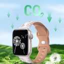 Wearlizer 2 Packs Floral Engraved Compatible with Apple Watch Bands 38/40/41/42/44/45/46/49mm Women, Cute Two-Tone Soft Silicone Strap for iWatch Series 11 10 9 8 7 6 5 4 3 SE/Ultra 3 2 1