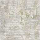 Town & Country Luxe Opaline Bold Marble Area Rug with Glam Metallic Ribbed Texture Pile, Sage Green, 5'2"x7'2"