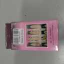 Long Square Press on Nails Green French Tip Fake Nails Gold Glitter False Nails with Gold 3D Butterfly Designs Long Square Glue on Nails Sparkly Artificial Nails Cute Stick on Nails for Women (Long Style-C5C29)