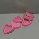 Wesiti 6 Pcs Small Heart Shaped Boxes with Window Valentine's Day Gift Boxes Plastic Storage Container for DIY Projects Presents Candy Jewelry Mother's Day Gifts (Pink)