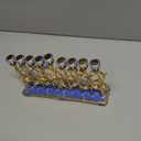 The Dreidel Company Hanukkah Menorah Enamel Pomegranate & Blue Bird Design, Hand-Painted Enameled Metal This Ornate 9 Branch Menorah Measures 12" High X 10" Wide