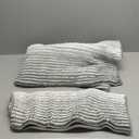 BSICPRO Bathroom Rugs and Mats Sets, 2 Piece Thick Absorbent Chenille Non Slip, Soft Shaggy Floor Mats, Machine Washable (Light Gray, 20" x 47" Plus 16" x 24")