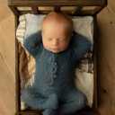 Newborn Photography Props Bed Prop Brown Rustic Mini Wooden Bed for Baby Photography, Infant Photoshoot Posing Prop for Newborn Sessions