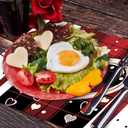 Red Black Love Paper Placemats Disposable 50Pcs Placemats Seasonal Holiday Paper Table Mats for Home Kitchen Dining Table Party Decoration