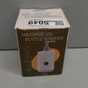 Oil Warmer for Massage, Yofuly Heated Body Lotion Dispenser Device with Gua Sha Roller Set, Electric Massage Oil Gel Bottles Heater with Ambient Lighting, White