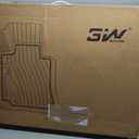 3W Floor Mats for 2024 2025 2026 Toyota Grand Highlander 7 Seat with Subwoofer (Include Hybrid), Trunk Mat Cargo Liner, and Seat Back Covers TPE All Weather, Black(Not for Hybrid MAX Model)