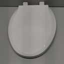 JINGZE Elongated Toilet Seat Slow Close, Quiet Toilet Seat Cover with Never Loosen Durable Toilet Seat Lid Easy to Install & Clean, Polypropylene (PP), White (Elongated 18.5")