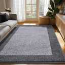 Washable Area Rug 48" x 72", Non Slip Kitchen Rug for Floor, Absorbent Entrance Runner Rug for Bedroom, Living Room, (Roll Packing) (Grey)