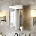 16x24 Bathroom Medicine Cabinet with Mirror,Aluminum Alloy Frame with Mirror Side Panels,Surface or Recessed Medicine Cabinet with Adjustable Shelves,Assembly Required