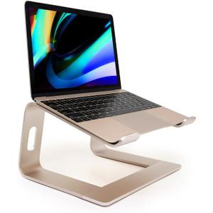 Laptop Stand, Ergonomic Aluminum Laptop Mount Computer Stand, Detachable Laptop RiserNotebook Holder Stand All 10-17.3" LaptopsGold