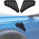 Front Side Leaf Fender Vents Cover Trim Compatible with Ford Bronco Accessories 2021-2024, Black