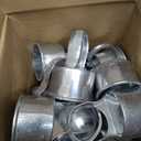 Therwen Chain Link Fence Ring Cap Aluminum Parts Eye Top Outdoor Rail Fencing Repair Hardware (12 Pcs,2 1/2" (fits 2 3/8" OD) X 1 5/8")