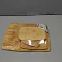 FARBERWARE 4-Piece Reversible Bamboo Cutting Board and Charcuterie Set, Assorted Sizes, Durable Wood Serving Boards for Cheese, Meats, and Prep