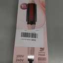 Infrared Thermal Brush, Dual Voltage Negative Ions Heated Round Brush, 1 1/2 Inch Straightener & Curling Iron Brush 2 in 5, Dual PTC Non-Blowing Thermal Round for Wome, Rose Pink