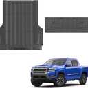 Truck Bed Mat Tailgate Mat Compatible with 2022-2025 Nissan Frontier 5Ft Bed Circle Style Tailgate All Weather Protection TPE Accessories (22-25 Frontier 5FT Circle Style Tailgate)