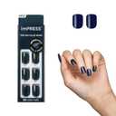 KISS imPRESS Color Press-On Manicure, Gel Nail Kit, PureFit Technology, Short Length, “Graytitude”, Polish-Free Solid Color Mani, Includes Prep Pad, Mini File, Cuticle Stick, and 30 Fake Nails
