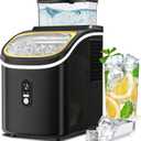 Countertop Ice Cube Maker Machine with External Water Tank,16Pcs/5Mins,34Lbs/Day,2 Ways to Add Water,Portable Compact Small Ice Maker with Auto-Cleaning,Perfect for Home/Kitchen/Camping/RV