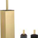 BVL Toilet Brush and Holder Set Brushed Gold Freestanding for Bathroom
