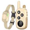 Jugbow Dog Shock Collar - 4200FT Dog Training Collar with Remote for Large Medium Small Dogs, Electric Collar with Beep/Safe Static/Vibration, Rechargeable Waterproof IPX8 E Collars (Beige)