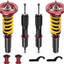 Lowering Coilovers Struts Compatible for 2006-2013 BMW 3-Series 325i 328i 335i E90 E91 E92 Front & Rear Shocks Adjustable Height Suspension Coil Spring Strut  RWD Only (Set of 4)(Yellow)