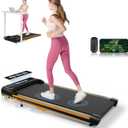 GTPLAYER Walking Pad, Treadmills with Incline for Home Office, 2.5HP Portable Under Desk Treadmill with APP Remote Control, LED Display, 300 Lbs Capacity