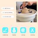 Pottery Machine Turntable Clamp,Ceramics Art Sculpting Clamp Repair Tools,Portable Pottery Centering ToolAdjustable Ceramic Art Repair Tool for Ceramic Beginners Professionals,White